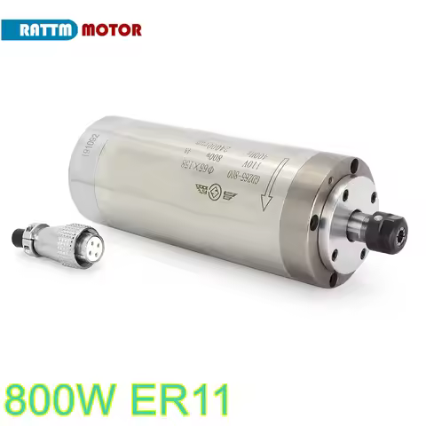 800W ER11 0.8KW Water cooling spindle motor 24000rpm 65x158mm 110V 220V For Engraving milling grind 