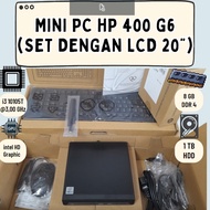 Mini PC BARU HP PRODESK400 G6 i3 10105T 8GB 1TB 256GB | LED 20"