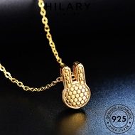 HILARY JEWELRY Chain Accessories Pendant Women 純銀項鏈 Korean Silver Rantai Gold Leher For 925 Original Necklace Cute Sterling Perak Rabbit Perempuan N115