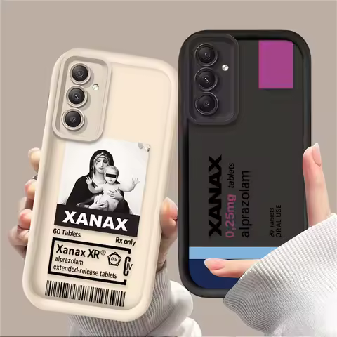 XANAX Chill Pill Phone Case For Samsung Galaxy A54 A52 A05 A05S A34 A24 A14 A53 A33 A23 A13 A52S A32