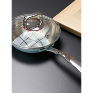 24cm Small Wok Mini Wok 18/10 Stainless Steel Uncoated Pan Household Wok Induction Cooker