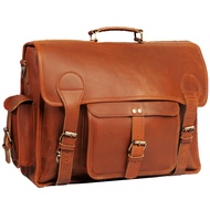 Mens Messenger Bag 16 inch Leather Laptop Handmade Vintage Satchel Office Computer Shoulder Brown Br