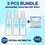 Niacinamide Tawas Deo Mist Spray | 3 PCS with free Mini Tawas Soap