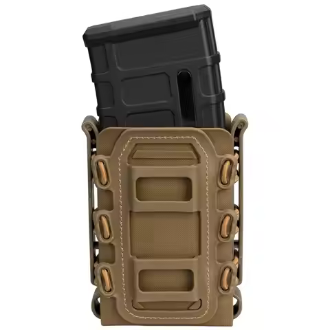 BOOIU Belt Magazine Pouch 5.56 Belt Clip Mag Pouches 7.62mm Softshell Rifle Mag Carrier for Belt M4/