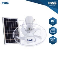 HAG SAF-500 16" Inch 5 Blade 3 Speed Solar Auto Fan
