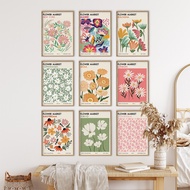 Nordic Posters Prints Flower Market New York Tokyo Seoul Madrid London Wall Art Canvas Painting Livi
