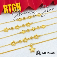 Rantai Tangan Shinning Star Emas 916 Tulen Rantai Tangan Emas 916 Rantai Tangan Emas 916 Tulen Emas 