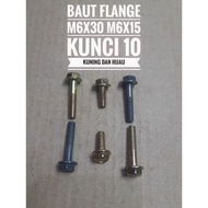 Flange bolt m6x1,00x30 m6x1,00x15 key 10