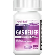 HealthA2Z® Gas Relief Simethicone 250mg | Fast Gas Relief | Relieve Symptoms Naturally (100 Softgels