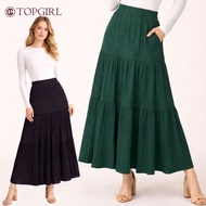 TOPGIRL Lya Skirt A-Line Layer Pleated Long Skirt Premium Material Pleated Skirt Aline Skirt Women M