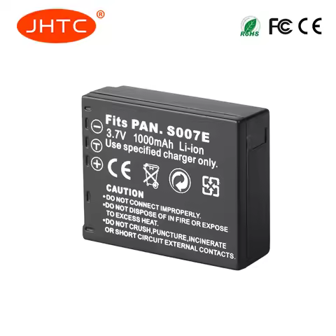 CGA-S007 CGA-S007E Battery For Panasonic Lumix DMC TZ1 TZ2 TZ3 TZ4 TZ5 TZ50 TZ15 S007/S007E 1000mAh 