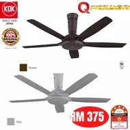 KDK Ceiling Fan 5 Blade Remote  Z Series K14YZ-PBR /GREY(140cm/56”)