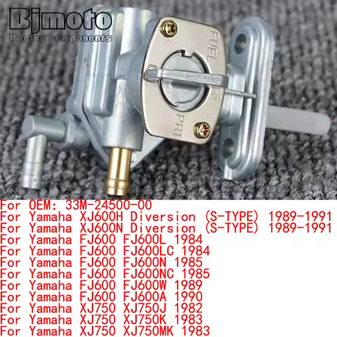 33M-24500-00 Gas Fuel Petcock Tap Valve Switch Pump For Yamaha XJ 600H 600N Diversion (S-TYPE) FJ 60
