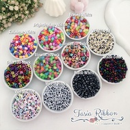 Square Letter Beads [25gr] ( Cube Letter Beads, Dice Letter Beads)