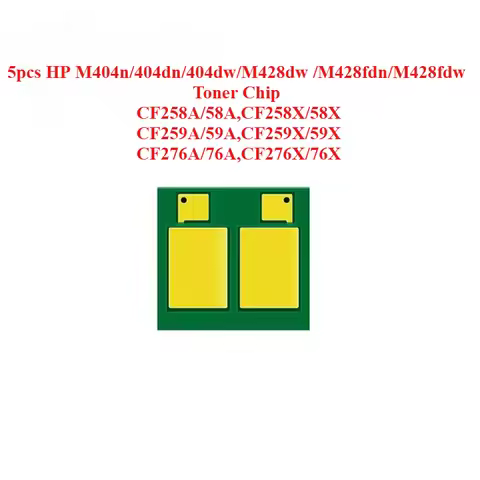 5pcs HP M404n/404dn/404dw/M428dw /M428fdn/M428fdw Toner Chip (CF258A/58A,CF258X/58X,CF259A/59A,CF259