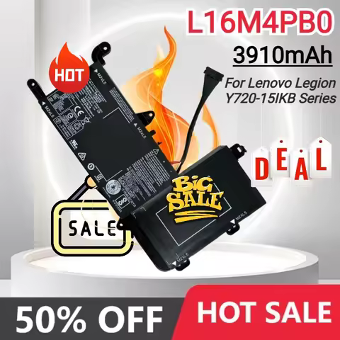 L16M4PB0 3910mAh New Laptop Battery for Lenovo Legion Y720-15IKB Series 80Y40003CD 5B10M33724 L16S4T