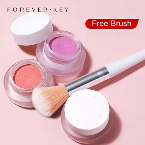Foreverkey Blush Soft Shimmering Matte Powder Face Makeup Natural Brightening Highlight Nude Makeup 