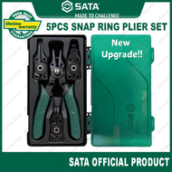 SATA 5Pc. Convertible Snap Ring Pliers Set 4 in 1 Snap Ring Set External Snap Ring Pliers Internal S