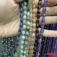 Beads Beads Agate Beads 6mm Green Rice Loose Pattern 8 Cut Face Grape dy Citrine Gold Red 67L9