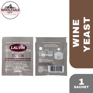 LALVIN Wine Yeast Fermented EC-1118 5 GRAMS Wine Fermentation Yeast Powder