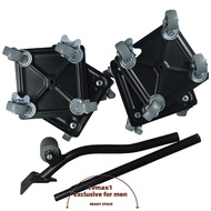 CYMX Furniture Mover Dolly, Black Polyethylene Furniture Dollies, with 360°Wheels Moving Dolly Tools