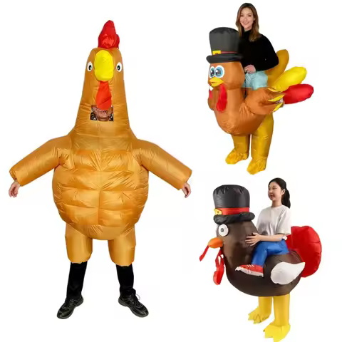 Adult Pineapple Chicken Inflatable Clothing Cute and Cute Cartoon Chicken Styling Party Cosplay Perf
