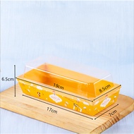 YUEW [10 PCS] ORANGE ENJOY LIFE LENGTH 17 CM X 7 CM 17X7CM 17X7 17CMX7CM Dessert Box Heat Resistant 