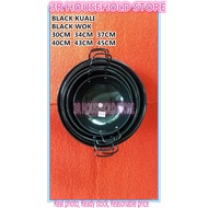 KUALI HITAM TAHAN LASAK / Double Handle BLACK Wok / Kuali / KWALI (  32cm / 35cm / 38cm / 42cm / 43c