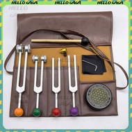 Flower of Life C Tuning Fork Leather Bag Set Aluminum Alloy Tuning Fork Set128C256C512C432HZ528HZ Tu