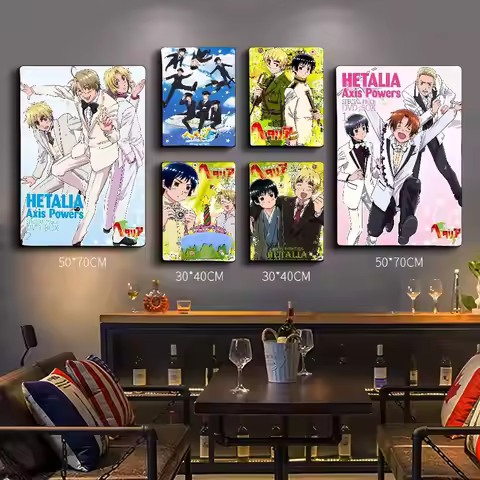 Wang Yao Axis Powers Hetalia Anime Classic Movie Posters Waterproof Paper Sticker Coffee House Bar D