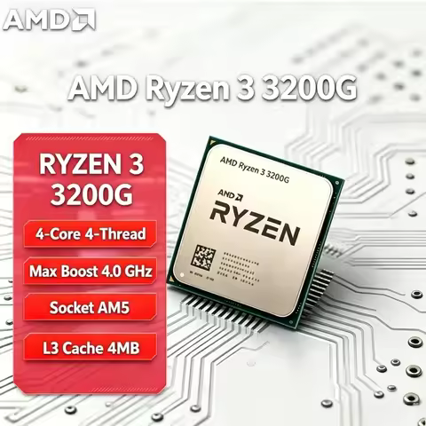 AMD Ryzen 3 3200G 4.0GHz Boost AM4 Chip 14nm Craft Built-in Graphics Supports Mini Host Home Enterta
