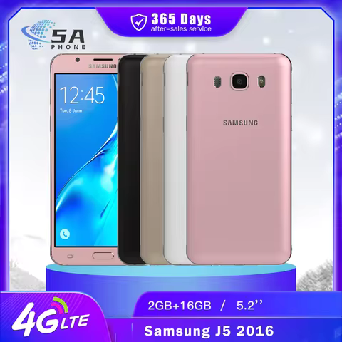 Original Samsung Galaxy J5 (2016) J510F Mobile Phone 5.2'' Dual SIM 2GB RAM 16GB ROM CellPhone Quad-