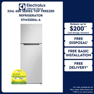 Electrolux ETM3300A-A 334L 600 Series Top Freezer Refrigerator, Silver 2-Door Fridge With 2 Years Wa