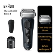 Braun Series 8 Electric Shaver for Men, 5in1 SmartCare Center, 8563cc Fjord Grey | Pencukur Misai | 