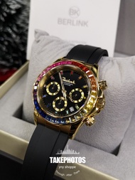 New arrival women watch.100% original Berlink BK5018-G02 women rubber casual quartz watch.water resi