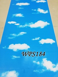 COD WPS184 Macro88 Wallpaper AWAN POLOS BIRU PUTIH best seller sticker ruang tamu walpaper dinding murah promo meter stiker  mewah 3D dekorasi rumah kamar tidur anak dewasa minimalis klasik laki perempuan cowok cewek dapur monokrom elegan PVC baru