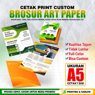 Flyer Custom Art Paper Brochure 120g 1 Side Full Color A5 Paper - Size. A5 1 Side