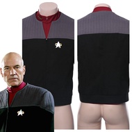 In Stock Star Cosplay Trek Generations Coat Jean-Luc Picard Costume Halloween Carnival Cosplay Suit 