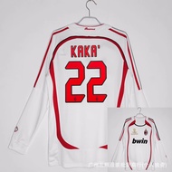 Vintage Jerseys of the Italian Serie A League 0607AC Milan home long-sleeve football jersey of Kaká 
