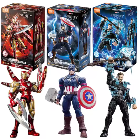 Blokees The Avengers Captain America Iron Man MK85 Thor Action Figures Assembling Toys Model Childre