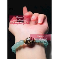 Da T. Anh Blue Mixed Dzi Svip Bracelets and Bangles, size 8mm, Inspected Goods