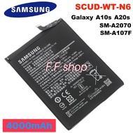แบตเตอรี่ แท้ Samsung Galaxy A10s A20s SM-A2070 SM-A107F SCUD-WT-N6 4000mAh ประกันนาน 3 เดือน