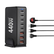 440W GAN USB TypeC Multi-port Desktop Travel Charger Adapter PD Charger Office Home Charger For US E