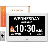 2025 NEW, Digital Clocks, 7'' Dementia Clock with Date and Time for Elderly, Auto-Dimming, 12 Remind