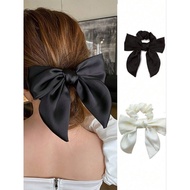 Korean Scrunchie with Big Ribbon Large Korean Ribbon Scrunchie Rubber/