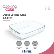 Informa Cooking Color Decca Rectangular Glass Cake Pan 28.2x11.6 cm Transparent Baking Pan Cake Tray
