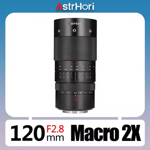 AstrHori 120mm F2.8 2X Ultra Micro Full Frame Manual Focus Camera Lens for Macro Photography Sony E 