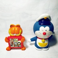 Piggy Bank Doraemon Coin Bank Toy Non Happy Meal Mcd Toys Figure Garfield Puzzle Slide IQ Vintage