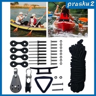 [Prasku2] Kayak Boat Anchor Trolley Included 30 Feet of Rope Screws and Nuts Cleat