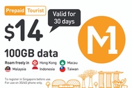 M1 4G SIM/eSIM (SG Airport OR City Pick Up) for Singapore